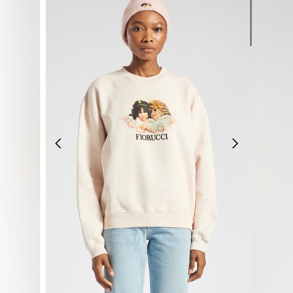 Baby Pink Fiorucci Cropped Sweatshirt 💕